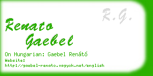 renato gaebel business card